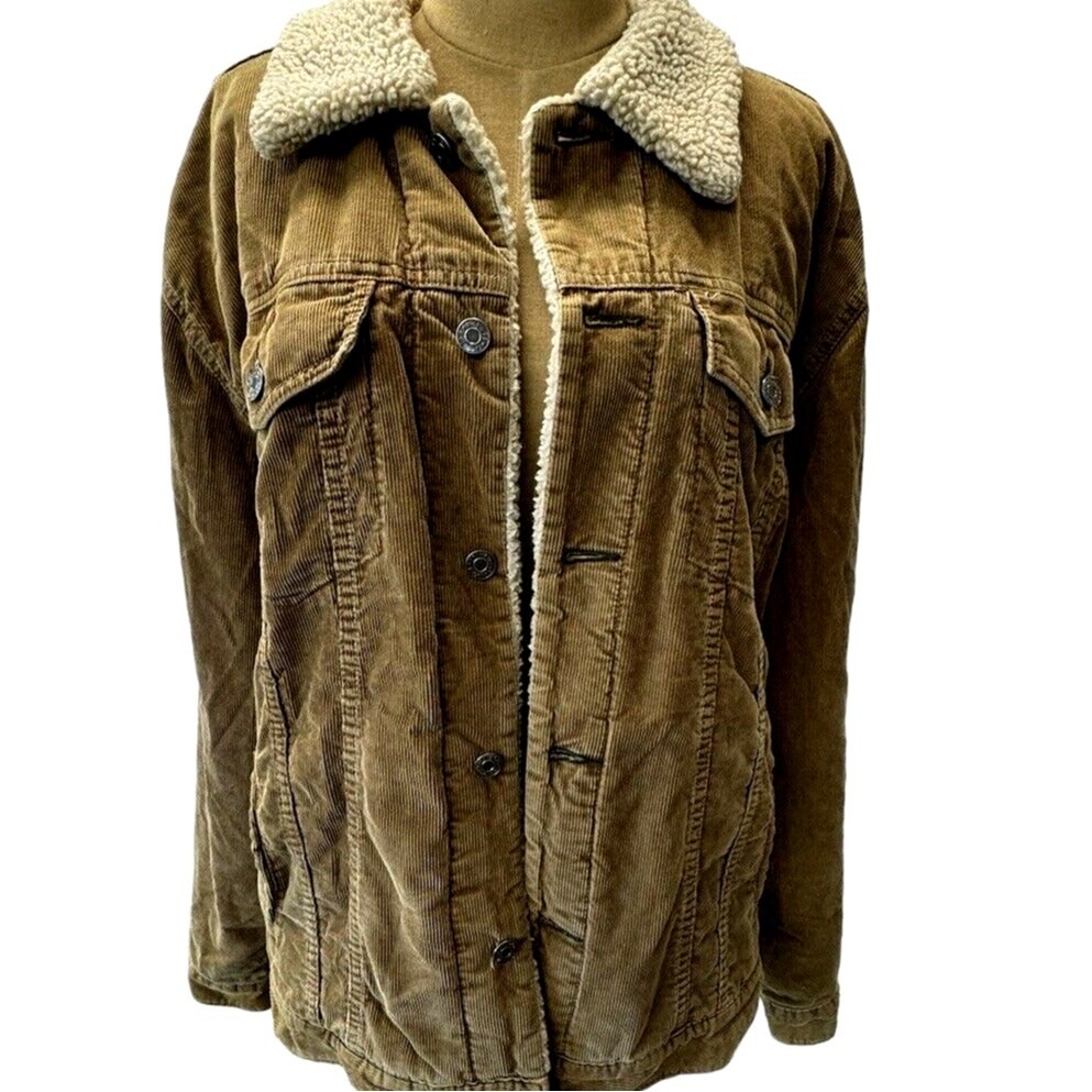 Vintage "Gap" Y2k ,Corduroy Jacket, Xl ,Tan ,Grunge, 90's, Western,Woodland